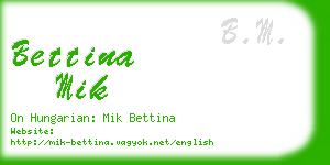 bettina mik business card
